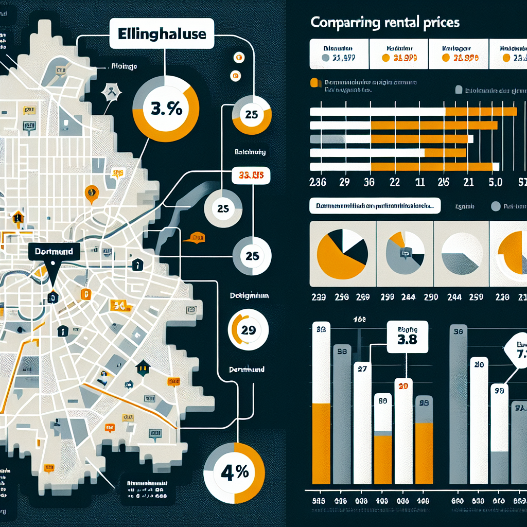Mietspiegelvergleich Dortmund Ellinghausen vs. andere Stadtteile